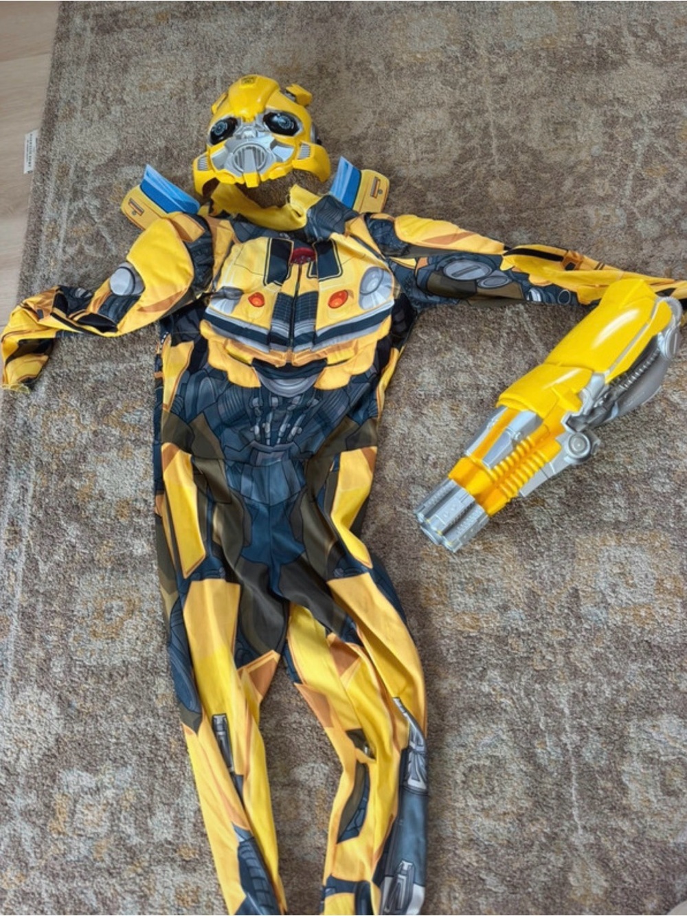 Yellow Bumblebee Kids Costume with Mask and Arm Blaster